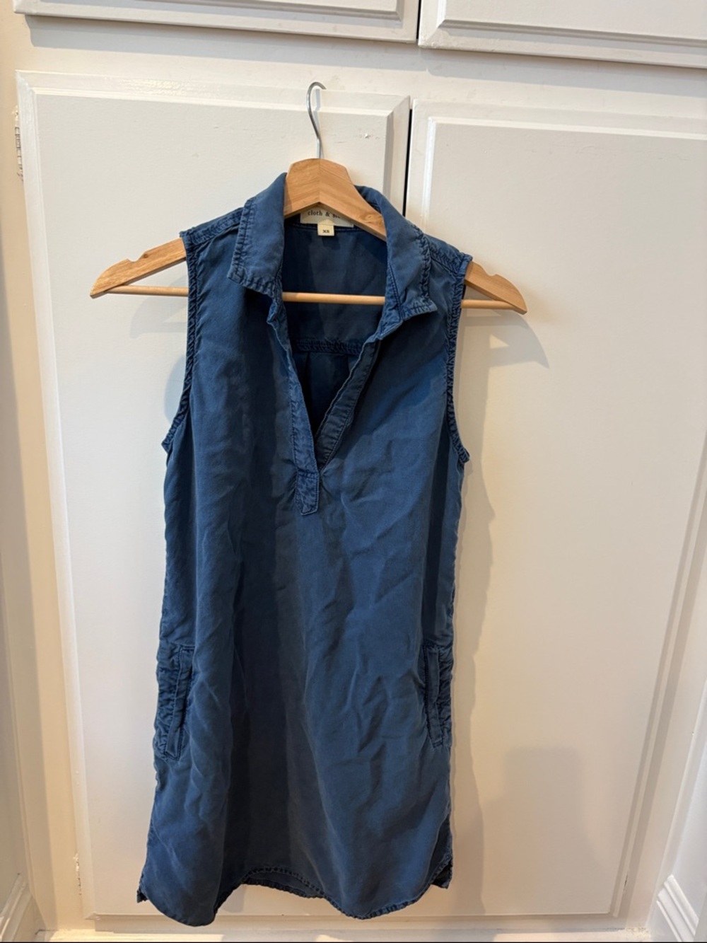 cloth & stone Sleeveless Denim-Blue Tunic Dress